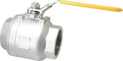 Legend Valve - 3" Pipe, Full Port, Stainless Steel Standard Ball Valve - 2 Piece, Inline - One Way Flow, FNPT x FNPT Ends, Locking Lever Handle, 1,000 WOG, 150 WSP - Top Tool & Supply