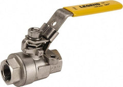 Legend Valve - 3/8" Pipe, Full Port, Stainless Steel Standard Ball Valve - 2 Piece, Inline - One Way Flow, FNPT x FNPT Ends, Locking Lever Handle, 1,000 WOG, 150 WSP - Top Tool & Supply