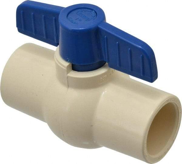 Legend Valve - 1" Pipe, Large Port, CPVC Miniature Ball Valve - Inline - One Way Flow, Solvent x Solvent Ends, Tee Handle, 150 WOG - Top Tool & Supply