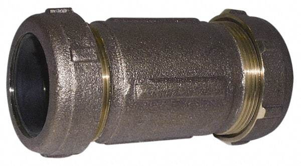 Legend Valve - 1-1/2" Pipe, Lead Free Brass Compression Pipe Coupling - 125 psi WOG Rating - Top Tool & Supply