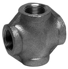 Merit Brass - 1/8" Grade 316 Stainless Steel Pipe Cross - FNPT End Connections, 150 psi - Top Tool & Supply