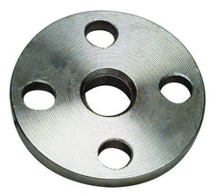 Merit Brass - 4" Pipe, 9" OD, Stainless Steel, Threaded Pipe Flange - 7-1/2" Across Bolt Hole Centers, 3/4" Bolt Hole, 150 psi, Grade 316 - Top Tool & Supply