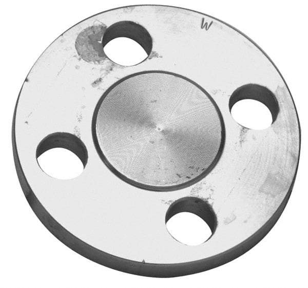 Merit Brass - 10" Pipe, 16" OD, Stainless Steel, Blind Pipe Flange - 13-1/2" Across Bolt Hole Centers, 7/8" Bolt Hole, 150 psi, Grade 304 - Top Tool & Supply