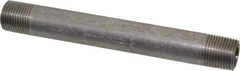 Merit Brass - Schedule 40, 3/8" Pipe x 5" Long, Grade 304/304L Stainless Steel Pipe Nipple - Welded & Threaded - Top Tool & Supply