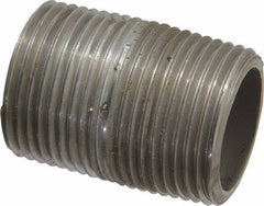 Merit Brass - Schedule 40, 3/4" Pipe x 1-3/8" Long, Grade 304/304L Stainless Steel Pipe Nipple - Welded & Threaded - Top Tool & Supply