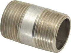 Merit Brass - Schedule 40, 3/4" Pipe x 1-1/2" Long, Grade 304/304L Stainless Steel Pipe Nipple - Welded & Threaded - Top Tool & Supply