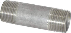 Merit Brass - Schedule 40, 3/4" Pipe x 3" Long, Grade 304/304L Stainless Steel Pipe Nipple - Welded & Threaded - Top Tool & Supply