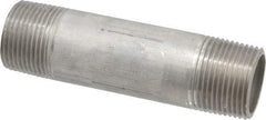 Merit Brass - Schedule 40, 1" Pipe x 4-1/2" Long, Grade 304/304L Stainless Steel Pipe Nipple - Welded & Threaded - Top Tool & Supply