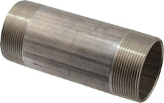 Merit Brass - Schedule 40, 2" Pipe x 5-1/2" Long, Grade 304/304L Stainless Steel Pipe Nipple - Welded & Threaded - Top Tool & Supply