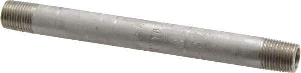 Merit Brass - Schedule 40, 1/8" Pipe x 4" Long, Grade 316/316L Stainless Steel Pipe Nipple - Welded & Threaded - Top Tool & Supply