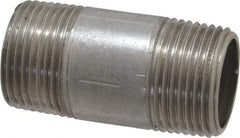 Merit Brass - Schedule 40, 3/4" Pipe x 2" Long, Grade 316/316L Stainless Steel Pipe Nipple - Welded & Threaded - Top Tool & Supply