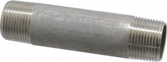 Merit Brass - Schedule 40, 3/4" Pipe x 4" Long, Grade 316/316L Stainless Steel Pipe Nipple - Welded & Threaded - Top Tool & Supply