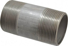 Merit Brass - Schedule 40, 2-1/2" Pipe x 5" Long, Grade 316/316L Stainless Steel Pipe Nipple - Welded & Threaded - Top Tool & Supply