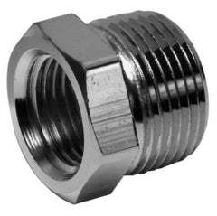 Merit Brass - 2 x 1/8" Grade 316/316L Stainless Steel Pipe Hex Bushing - MNPT x FNPT End Connections, 3,000 psi - Top Tool & Supply