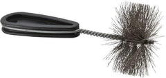 Schaefer Brush - 2-3/4 Inch Actual Brush Diameter, 2-1/2 Inch Inside Diameter, Carbon Steel, Plumbing, Hand Fitting and Cleaning Brush - Solid Plastic Hand Fitting Handle with Hole - Top Tool & Supply