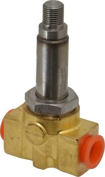 Parker - 1/4" Port, Brass Solenoid Valve - Closed, PCTFE Seal - Top Tool & Supply