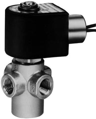 Parker - 1/4" Port, Stainless Steel Solenoid Valve - Closed, NBR Seal - Top Tool & Supply