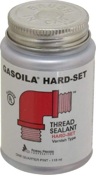 Federal Process - 1/4 Pt Brush Top Can Red Federal Gasoila Hard-Set - 350°F Max Working Temp - Top Tool & Supply