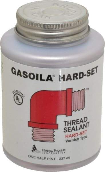 Federal Process - 1/2 Pt Brush Top Can Red Federal Gasoila Hard-Set - 350°F Max Working Temp - Top Tool & Supply