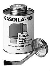 Federal Process - 1/2 Pt Brush Top Can Black Federal Gasoila-100 Thread Sealant - 450°F Max Working Temp - Top Tool & Supply