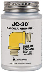 Federal Process - 1/4 Pt Brush Top Can Oyster White Federal JC-30 Thread Sealant with PTFE - 500°F Max Working Temp - Top Tool & Supply