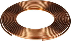 Mueller Industries - 100' Long, 1/2" OD x 3/8" ID, Copper Seamless Tube - 0.049" Wall Thickness, 0.269 Ft/Lb - Top Tool & Supply