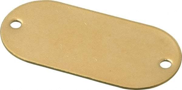 C.H. Hanson - 2-1/8 Inch Wide, Style 1, Brass Blank Metal Plate - 1 Inch High, 25 Pieces - Top Tool & Supply