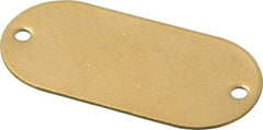 C.H. Hanson - 2-1/8 Inch Wide, Style 1, Brass Blank Metal Plate - 1 Inch High, 25 Pieces - Top Tool & Supply