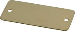 C.H. Hanson - 2 Inch Wide, Style 2, Brass Blank Metal Plate - 1 Inch High, 25 Pieces - Top Tool & Supply