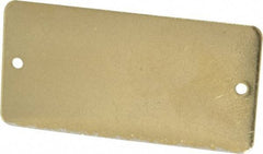 C.H. Hanson - 3 Inch Wide, Style 2, Brass Blank Metal Plate - 1-1/2 Inch High, 10 Pieces - Top Tool & Supply