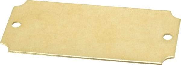 C.H. Hanson - 3-1/16 Inch Wide, Style 3, Brass Blank Metal Plate - 1-7/16 Inch High, 10 Pieces - Top Tool & Supply