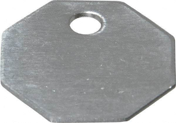 C.H. Hanson - 1-1/16 Inch Diameter, Octagonal, Aluminum Blank Metal Tag - Blank, 50 Pieces - Top Tool & Supply