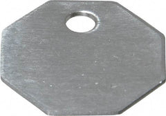 C.H. Hanson - 1-1/16 Inch Diameter, Octagonal, Aluminum Blank Metal Tag - Blank, 50 Pieces - Top Tool & Supply