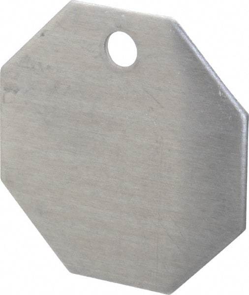 C.H. Hanson - 1-1/2 Inch Diameter, Octagonal, Aluminum Blank Metal Tag - Blank, 50 Pieces - Top Tool & Supply