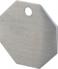 C.H. Hanson - 1-1/2 Inch Diameter, Octagonal, Aluminum Blank Metal Tag - Blank, 50 Pieces - Top Tool & Supply