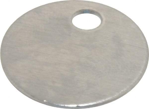 C.H. Hanson - 1 Inch Diameter, Round, Aluminum Blank Metal Tag - Blank, 50 Pieces - Top Tool & Supply