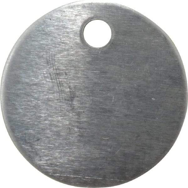 C.H. Hanson - 1-1/4 Inch Diameter, Round, Aluminum Blank Metal Tag - Blank, 50 Pieces - Top Tool & Supply