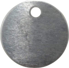 C.H. Hanson - 1-1/4 Inch Diameter, Round, Aluminum Blank Metal Tag - Blank, 50 Pieces - Top Tool & Supply