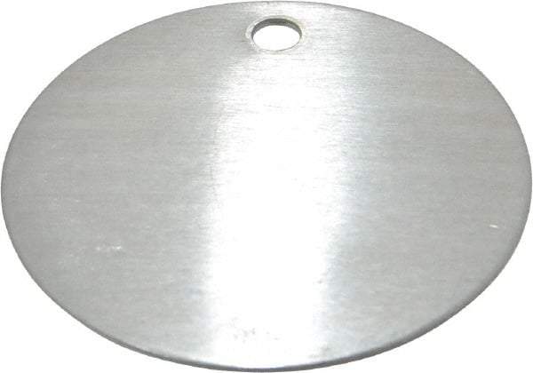 C.H. Hanson - 2 Inch Diameter, Round, Aluminum Blank Metal Tag - Blank, 50 Pieces - Top Tool & Supply