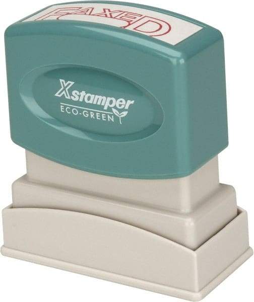 Value Collection - Faxed, Red Pre-Inked Stamp - 1/2 Inch Wide x 1-5/8 Inch Long - Top Tool & Supply