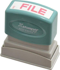 Value Collection - File, Red Pre-Inked Stamp - 1/2 Inch Wide x 1-5/8 Inch Long - Top Tool & Supply