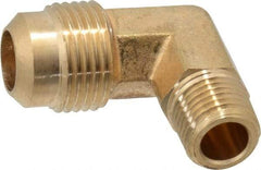 Cerro - 1/2" Tube OD, 45° Brass Flared Tube Male Elbow - 1/4 Flare x MIP Ends - Top Tool & Supply