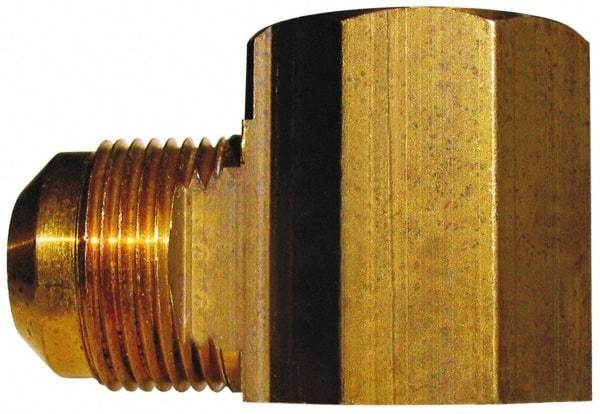 Cerro - 5/8" Tube OD, 45° Brass Flared Tube Female Elbow - 1/2 Flare x FIP Ends - Top Tool & Supply