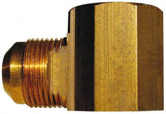 Cerro - 5/8" Tube OD, 45° Brass Flared Tube Female Elbow - 1/2 Flare x FIP Ends - Top Tool & Supply