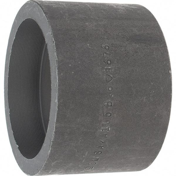 Made in USA - Size 2", Class 3,000, Forged Carbon Steel Black Pipe Coupling - 925 psi, Socket Weld End Connection - Top Tool & Supply