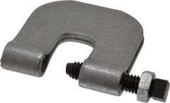 Made in USA - 3/4" Max Flange Thickness, 3/8" Rod C-Clamp with Locknut - 230 Lb Capacity, Carbon Steel - Top Tool & Supply