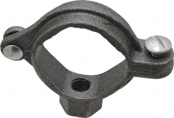 Value Collection - 1" Pipe, 3/8" Rod, Extension Split Pipe Clamp - 180 Lb Capacity, Malleable Iron - Top Tool & Supply