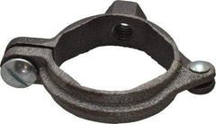 Value Collection - 1-1/4" Pipe, 3/8" Rod, Extension Split Pipe Clamp - 180 Lb Capacity, Malleable Iron - Top Tool & Supply