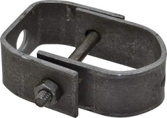 Made in USA - 1" Pipe, 3/8" Rod, Carbon Steel Adjustable Clevis Hanger - Black Coated, 610 Lb Capacity - Top Tool & Supply