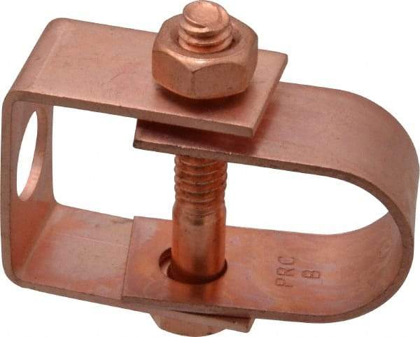 Value Collection - 1/2" Pipe, 3/8" Rod, Carbon Steel Adjustable Clevis Hanger - Copper Plated, 150 Lb Capacity - Top Tool & Supply